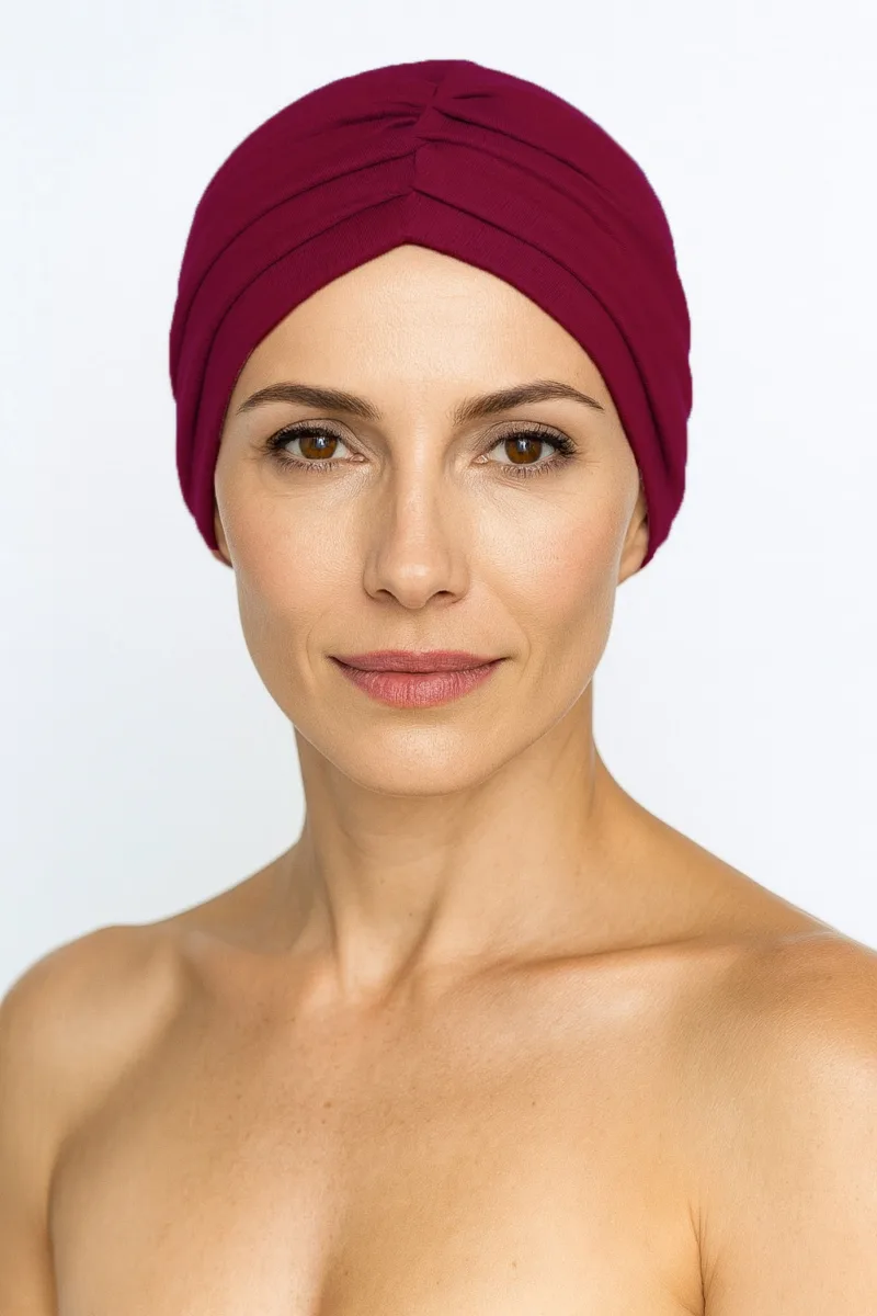 Turbante Oncológico Essential Burgundy - Image 3