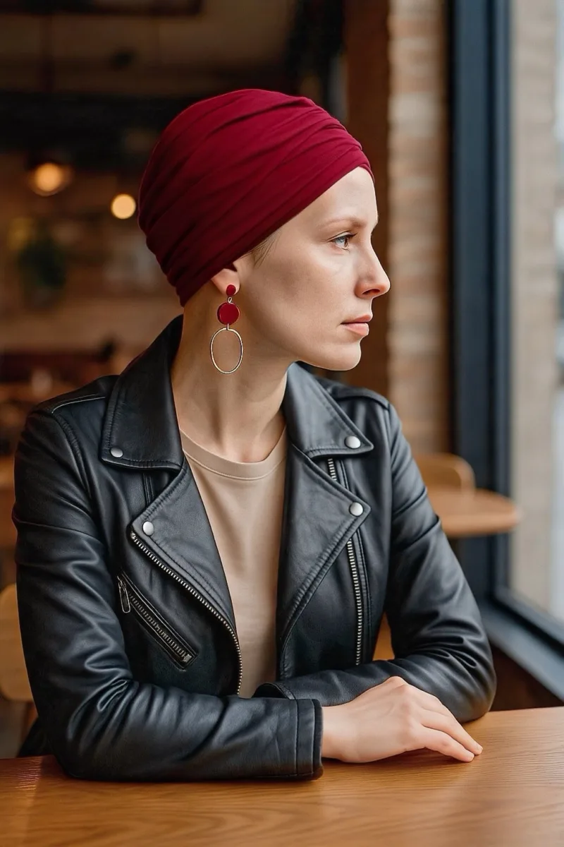 Turbante Oncológico Essential Burgundy